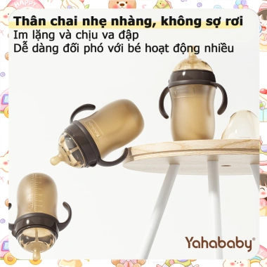 Bình sữa silicon 150ml/240ml chống rơi, chịu nhiệt cao, tay cầm tiện lợi cho bé yêu, giá 34.000₫ 2
