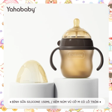Bình sữa silicon 150ml/240ml chống rơi, chịu nhiệt cao, tay cầm tiện lợi cho bé yêu, giá 34.000₫ 5