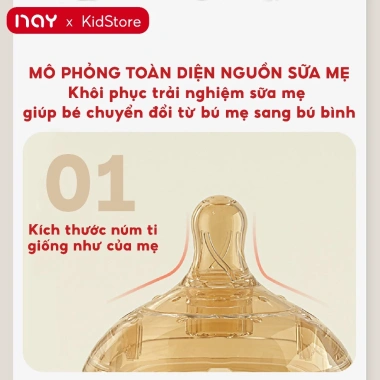 Bình sữa Silicon siêu mềm, cổ rộng, chống sặc, chống đầy hơi, tay cầm hỗ trợ tiêu hoá bé