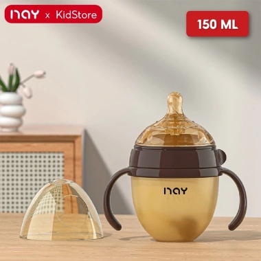 Bình sữa Silicon siêu mềm, cổ rộng, chống sặc, chống đầy hơi, tay cầm hỗ trợ tiêu hoá bé