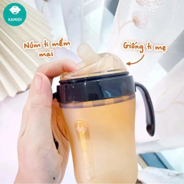 Bình sữa silicone cao cấp Kamidi cho bé sơ sinh - Chống sặc, đầy hơi, an toàn 399k 6
