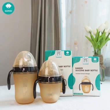 Bình sữa silicone cao cấp Kamidi cho bé sơ sinh - Chống sặc, đầy hơi, an toàn 399k 10
