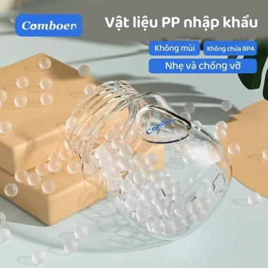 Bình sữa sơ sinh Comboer cổ rộng không BPA 150ml-330ml núm 5.5cm - Giá 28.000đ