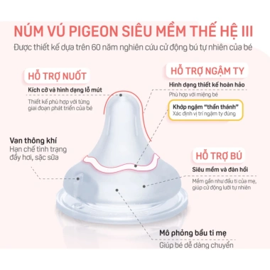 Bình sữa Softouch PPSU Plus Pigeon III 160ml/240ml - Không BPA, giá 295.000₫ 4 Bình sữa Softouch PPSU Plus Pigeon III 160ml/240ml - Không BPA, giá 295.000₫ 4
