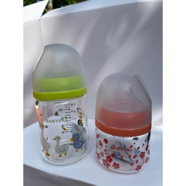 Bình sữa thủy tinh 80ml/160ml - Núm ti siêu mềm, an toàn, giá ưu đãi 115k 5