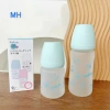 Bình sữa thủy tinh Babuu bọc silicone cổ rộng 160ml‑240ml, núm siêu mềm, điều chỉnh khớp ngậm - Giá 160.000đ 2