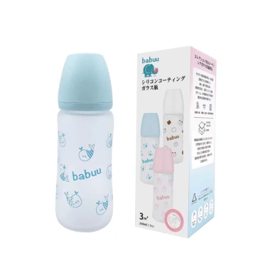 Bình sữa thủy tinh Babuu bọc silicone cổ rộng 160ml‑240ml, núm siêu mềm, điều chỉnh khớp ngậm - Giá 160.000đ 9