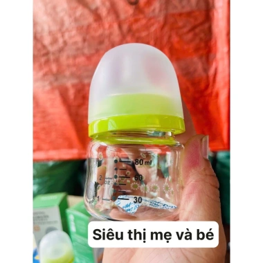 Bình sữa thủy tinh BABY PAL cổ rộng 80/160ml cho bé sơ sinh - Giá ưu đãi 89.000đ