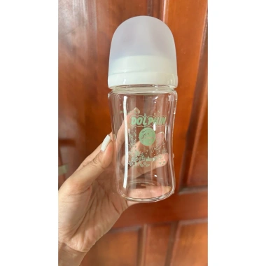 Bình sữa thủy tinh cổ rộng Dolphin 180ml - An toàn, chịu nhiệt, giảm giá 100k 2 Bình sữa thủy tinh cổ rộng Dolphin 180ml - An toàn, chịu nhiệt, giảm giá 100k 2