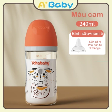 Bình Sữa Thuỷ Tinh Cổ Rộng Họa Tiết Nhiều Màu 160ml-240ml Chống Đầy Hơi -Giá 26k 8