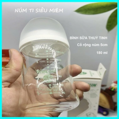 Bình sữa thủy tinh Dolphin 120ml/180ml/240ml cổ hẹp & rộng - An toàn, giá 76.000₫
