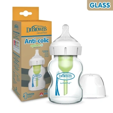 Bình sữa thủy tinh Dr.Brown's Options Plus cổ rộng 150ml - Không BPA, giá 541k