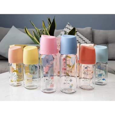 Bình Sữa Thủy Tinh Farlin Cổ Rộng 240ml - An Toàn, Dễ Dùng, Giá 120k Giảm Giá