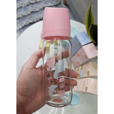 Bình Sữa Thủy Tinh Farlin Cổ Rộng 240ml - An Toàn, Dễ Dùng, Giá 120k Giảm Giá