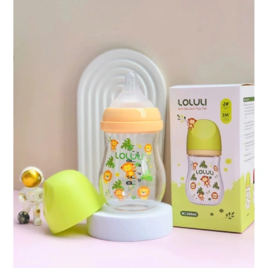 Bình Sữa Thủy Tinh Loluli Cổ Rộng 160ml Không BPA An Toàn Cho Bé Giá 240k
