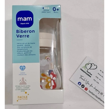 Bình sữa thủy tinh MAM 170ml TamTam - Giá ưu đãi 530k, chất liệu an toàn cho bé