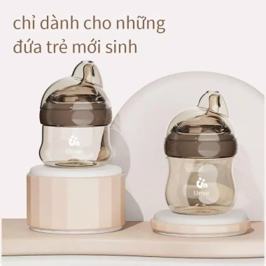Bình sữa thủy tinh mini cho trẻ sơ sinh - Chống sặc Bionic, đầu núm vú