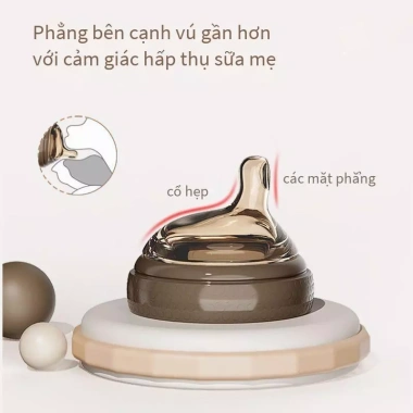 Bình sữa thủy tinh mini cho trẻ sơ sinh - Chống sặc Bionic, đầu núm vú