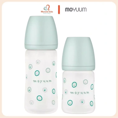 Bình sữa thủy tinh Moyuum Happy More 150/240ml - Chống sặc, đầy hơi, giảm giá 700k