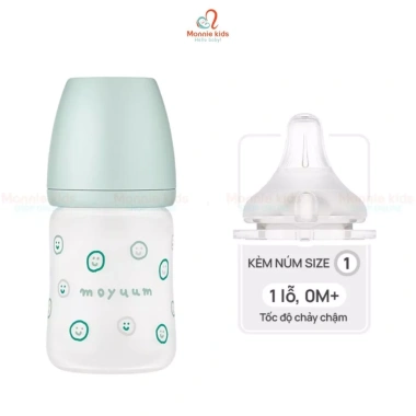 Bình sữa thủy tinh Moyuum Happy More 150/240ml - Chống sặc, đầy hơi, giảm giá 700k 10 Bình sữa thủy tinh Moyuum Happy More 150/240ml - Chống sặc, đầy hơi, giảm giá 700k 10