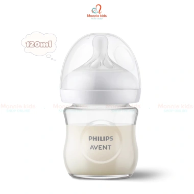 Bình sữa thủy tinh Philips Avent Natural Response 120/240ml - An toàn, giá 483k