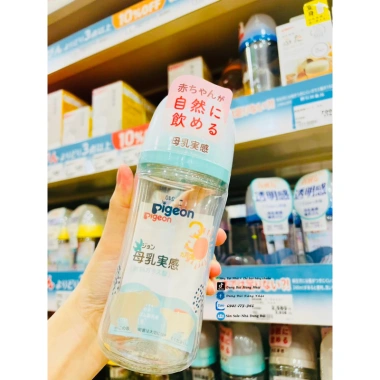Bình sữa thủy tinh Pigeon cổ rộng cao cấp 160-240ml Nhật Bản - Giá ưu đãi 620k