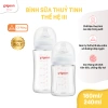 Bình sữa Thuỷ Tinh Pigeon Softouch Baby‑Friendly World 160ml‑240ml Núm siêu mềm, giá ưu đãi 539.000₫ 2