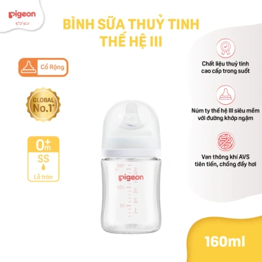 Bình sữa Thuỷ Tinh Pigeon Softouch Baby‑Friendly World 160ml‑240ml Núm siêu mềm, giá ưu đãi 539.000₫ 10 Bình sữa Thuỷ Tinh Pigeon Softouch Baby‑Friendly World 160ml‑240ml Núm siêu mềm, giá ưu đãi 539.000₫ 10