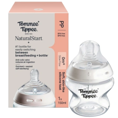 Bình Sữa Tommee Tippee PP Núm Ty Siêu Mềm Van Chống Đầy Hơi Thông Minh 150ml-260ml 2 Bình Sữa Tommee Tippee PP Núm Ty Siêu Mềm Van Chống Đầy Hơi Thông Minh 150ml-260ml 2