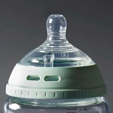 Bình sữa Tommee Tippee thuỷ tinh cổ xanh mẫu mới, van tiệt trùng lò vi sóng, 410k 5 Bình sữa Tommee Tippee thuỷ tinh cổ xanh mẫu mới, van tiệt trùng lò vi sóng, 410k 5