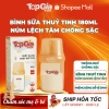 Bình sữa Topgiakids thủy tinh 180ml, núm ti silicon siêu mềm, chống sặc giảm đầy hơi - 89.000₫