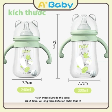 Bình sữa tự động cho bé nòng rộng 300ml free BPA - Dung tích lớn, giá ưu đãi 24.000₫ 6