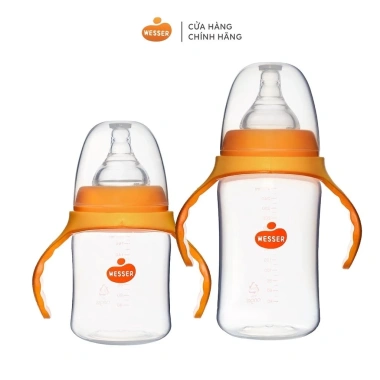 Bình sữa Wesser chính hãng cổ rộng PP 180ml‑260ml, giá ưu đãi 198.550₫