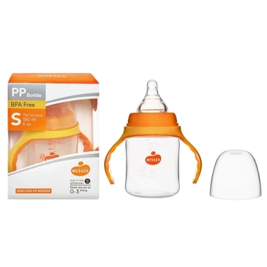 Bình sữa Wesser PP Bottle Nano cổ rộng 140/180/260ml mẫu mới - giá ưu đãi 140.000₫