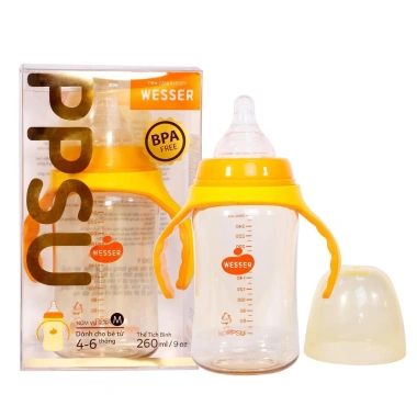 Bình Sữa WESSER PPSu 60-260ml Cổ Hẹp và Rộng - Giá ưu đãi 220k (Giá gốc 264k) 3 Bình Sữa WESSER PPSu 60-260ml Cổ Hẹp và Rộng - Giá ưu đãi 220k (Giá gốc 264k) 3