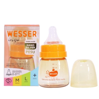 Bình Sữa WESSER PPSu 60-260ml Cổ Hẹp và Rộng - Giá ưu đãi 220k (Giá gốc 264k)