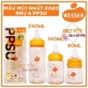 Bình sữa Wesser PPSU cổ hẹp mẫu mới 60/140/240ml, van chống sặc, giá chỉ 92.000 VND