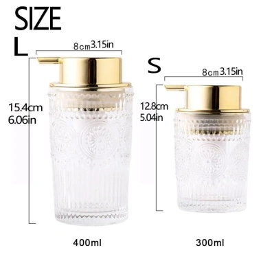 Bình tạo bọt bơm tay DYRUIDOJ - Hộp xà phòng xốp nạp lại thủy tinh 300ml/400ml, sang trọng, bền, chỉ 152.460₫ 2