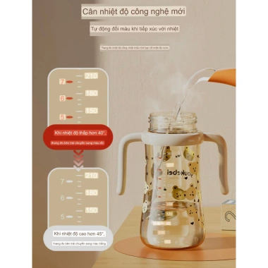 Bình Tập Uống Youkebei 300ml Hoạ Tiết Gấu - Chống Sặc, PP An Toàn, Giá 115k 3