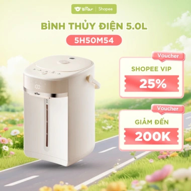 Bình Thủy Điện Bear EWB 5L - Đun Sôi Siêu Nhanh, Khử Clo, Giữ Nhiệt, Đèn Dịu Nhẹ