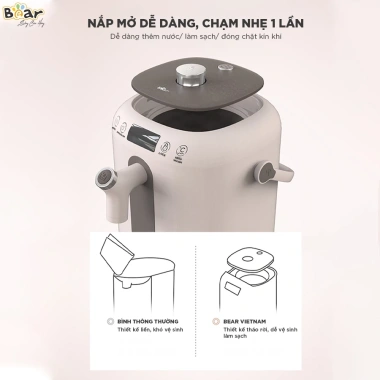 Bình Thủy Điện Bear KE B30V1 3L - Đun Sôi, Khử Clo, Giữ Ấm, Hẹn Giờ, 1,480,000₫ 5