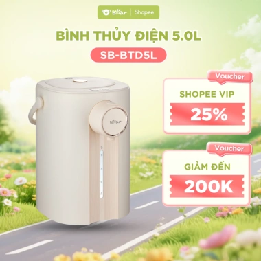 Bình Thủy Điện Bear SB BTD5L 5L - Đun sôi nhanh, giữ nhiệt, 11 mức, khử clo, giá 1.66 triệu