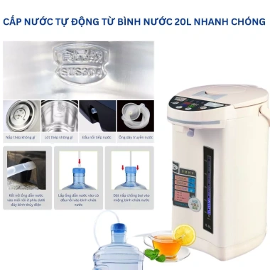 Bình thủy điện thông minh KAW K6 - Đun sôi nhanh, giữ ấm, 7 chế độ nhiệt, màn hình LED, 849.300₫