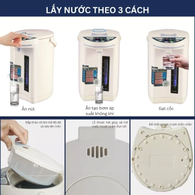 Bình thủy điện thông minh KAW K6 - Đun sôi nhanh, giữ ấm, 7 chế độ nhiệt, màn hình LED, 849.300₫
