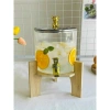 Bình Thuỷ Tinh 3,5L Đựng Nước và Ngâm Rượu, Vòi, Nắp Đậy, Kệ Gỗ Sang Trọng - Giải Nhiệt Mùa Hè 4
