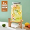 Bình Thuỷ Tinh 3,5L Đựng Nước và Ngâm Rượu, Vòi, Nắp Đậy, Kệ Gỗ Sang Trọng - Giải Nhiệt Mùa Hè 5