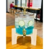 Bình Thuỷ Tinh 3,5L Đựng Nước và Ngâm Rượu, Vòi, Nắp Đậy, Kệ Gỗ Sang Trọng - Giải Nhiệt Mùa Hè 7