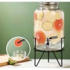 Bình thuỷ tinh 4L/6L đế gỗ-sắt, đựng nước rượu sang trọng, ưu đãi 215.000đ 5