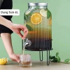 Bình thuỷ tinh 4L/6L đế gỗ-sắt, đựng nước rượu sang trọng, ưu đãi 215.000đ 9