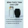 Bình thuỷ tinh cao cấp chia vạch, nắp bật tiện lợi, ống hút 750‑1.000ml – Giá 80.000₫ 4
